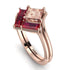 Stacking Princess Morganite Ring - Elise No. 911 image 1