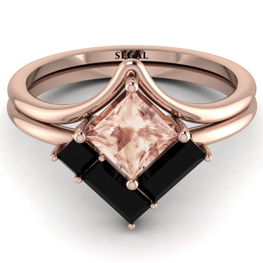 Stacking Princess Morganite Ring - Elise No. 908