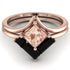 Stacking Princess Morganite Ring - Elise No. 908