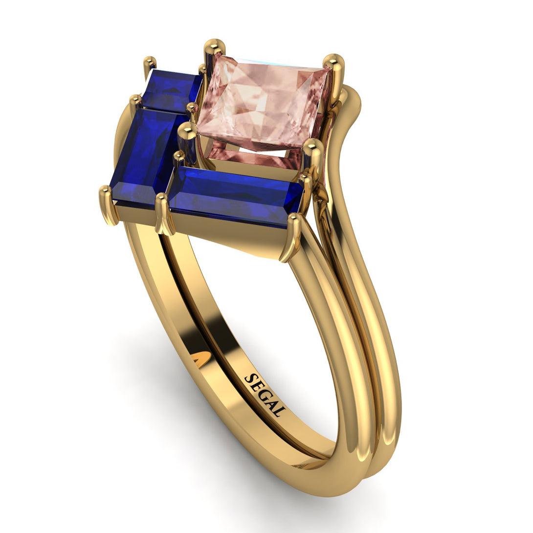 Stacking Princess Morganite Ring - Elise No. 913