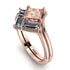 Stacking Princess Morganite Ring - Elise No. 902 image 2