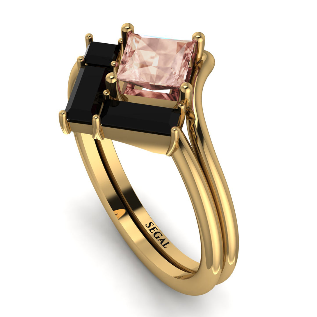 Stacking Princess Morganite Ring - Elise No. 907