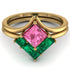 Stacking Princess Pink Moissanite Ring - Elise No. 804 image 2