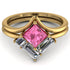 Stacking Princess Pink Moissanite Ring - Elise No. 801
