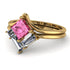 Stacking Princess Pink Moissanite Ring - Elise No. 801