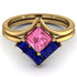 Stacking Princess Pink Moissanite Ring - Elise No. 813