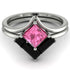 Stacking Princess Pink Moissanite Ring - Elise No. 809 image 2