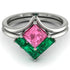Stacking Princess Pink Moissanite Ring - Elise No. 806