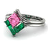 Stacking Princess Pink Moissanite Ring - Elise No. 806 image 3