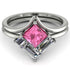 Stacking Princess Pink Moissanite Ring - Elise No. 803 image 2