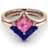 Stacking Princess Pink Moissanite Ring - Elise No. 814