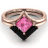 Stacking Princess Pink Moissanite Ring - Elise No. 808 image 3