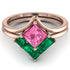 Stacking Princess Pink Moissanite Ring - Elise No. 805 image 2
