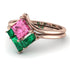 Stacking Princess Pink Moissanite Ring - Elise No. 805