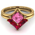 Stacking Princess Pink Moissanite Ring - Elise No. 810