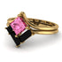 Stacking Princess Pink Moissanite Ring - Elise No. 807 image 2