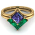 Stacking Princess Tanzanite Ring - Elise No. 204
