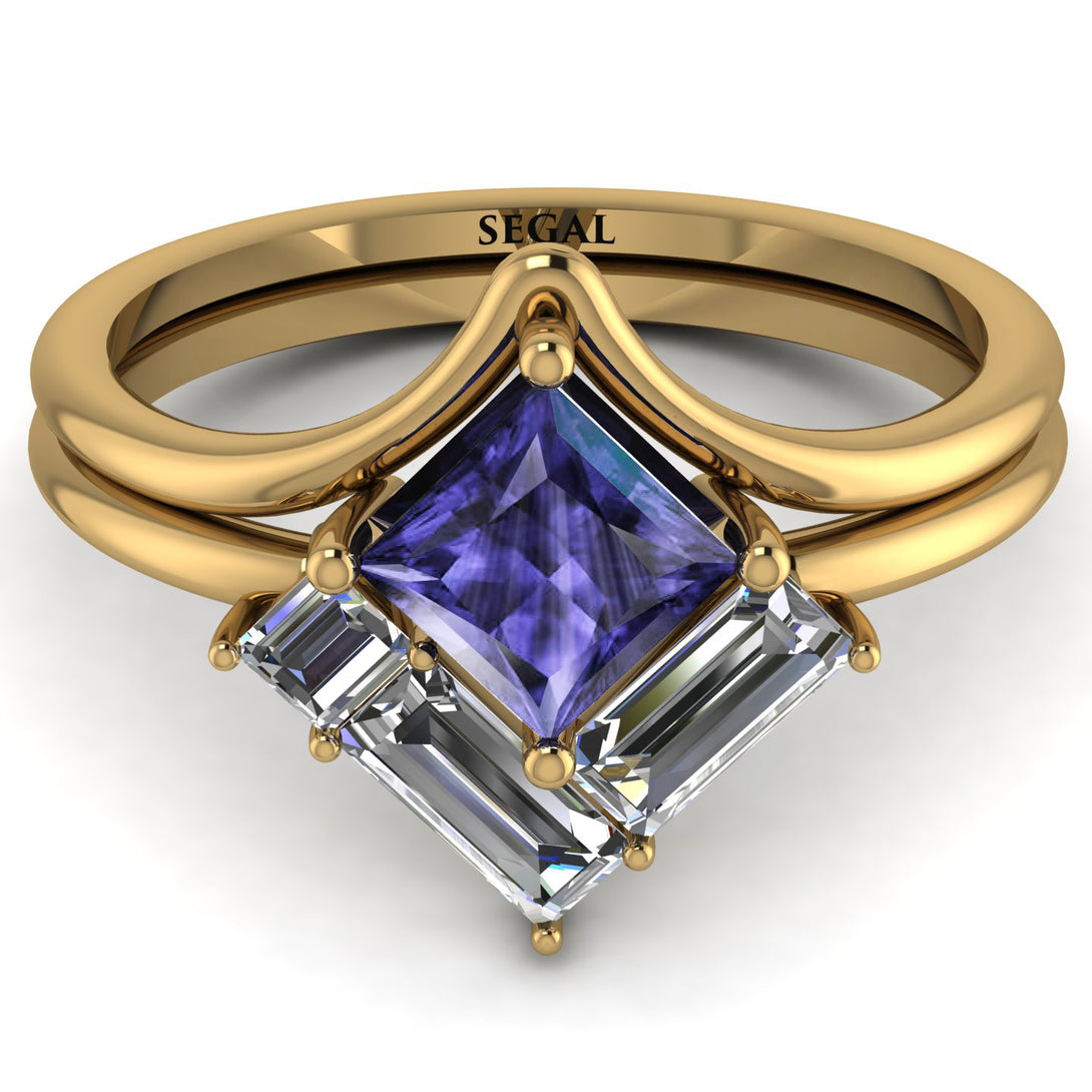 Stacking Princess Tanzanite Ring - Elise No. 201