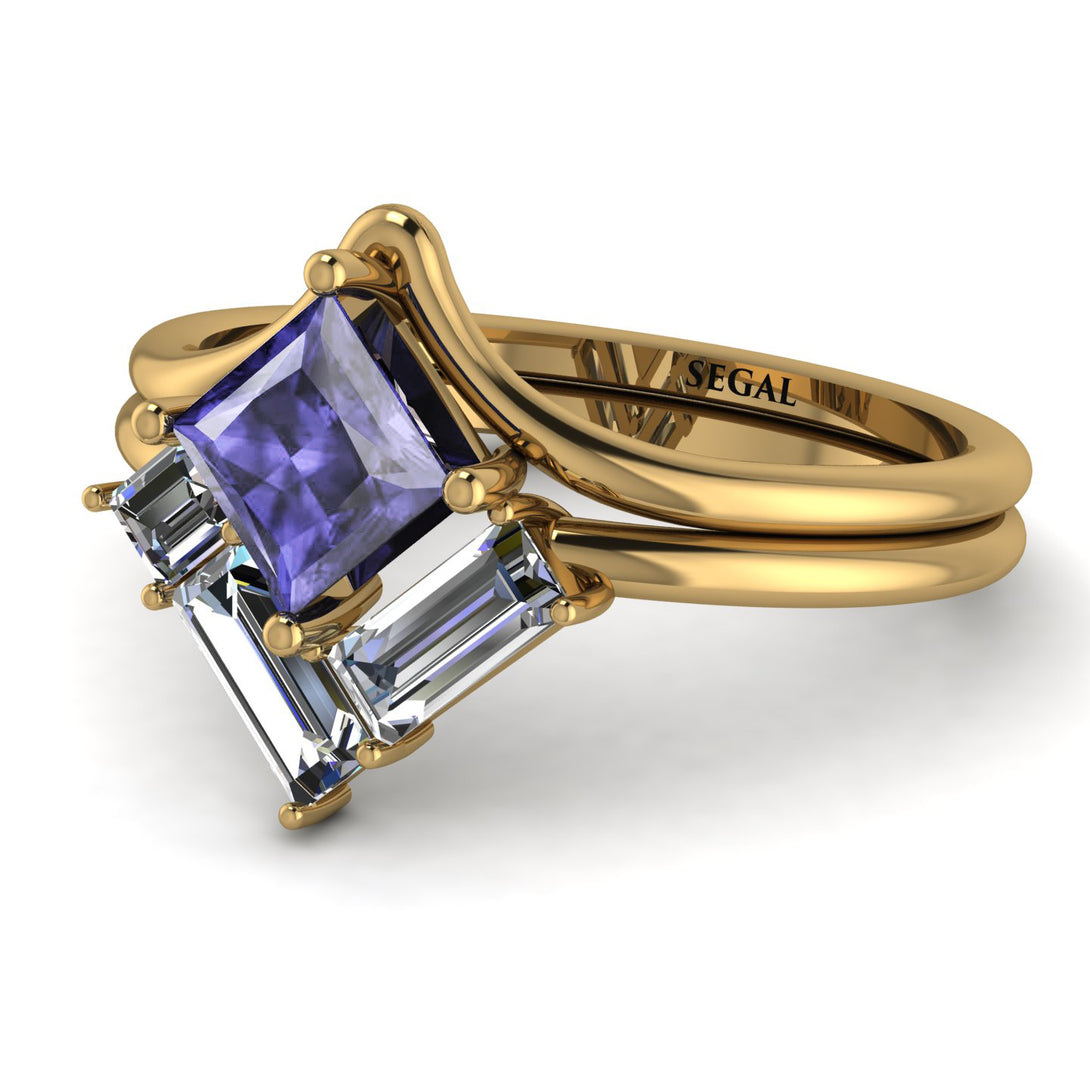 Stacking Princess Tanzanite Ring - Elise No. 201