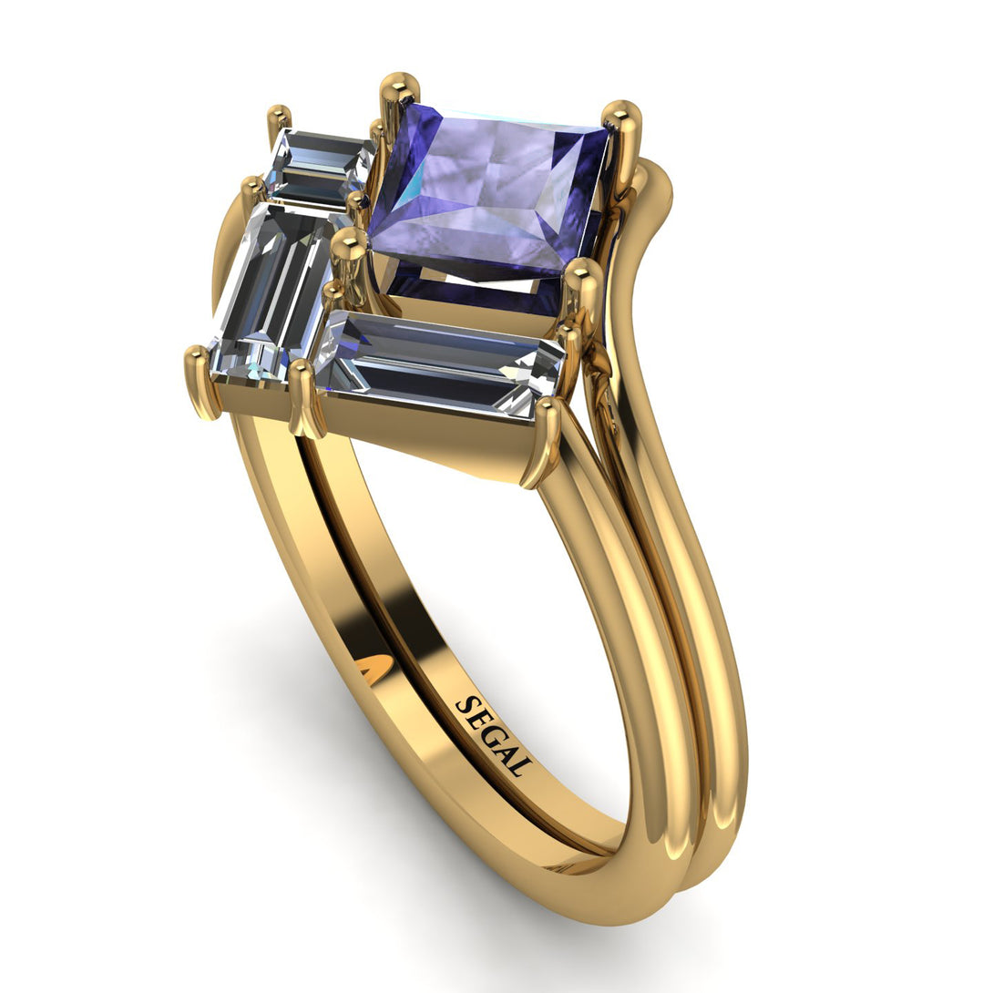 Stacking Princess Tanzanite Ring - Elise No. 201