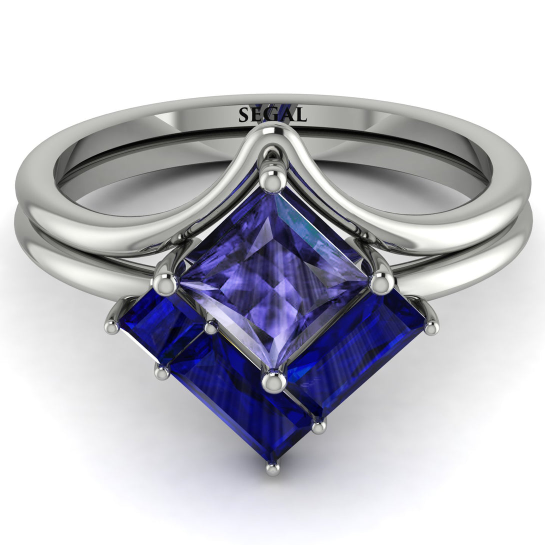 Stacking Princess Tanzanite Ring - Elise No. 215