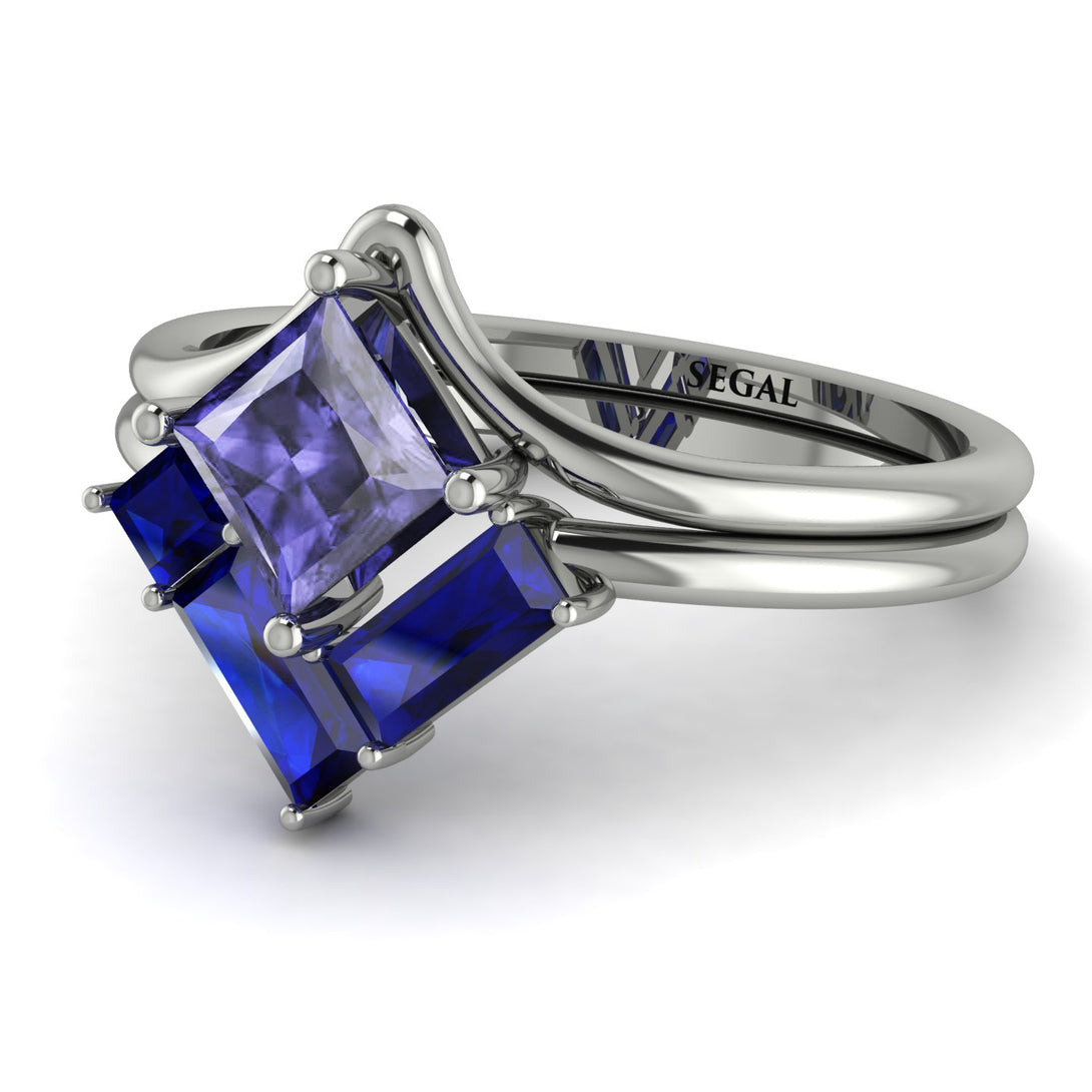 Stacking Princess Tanzanite Ring - Elise No. 215