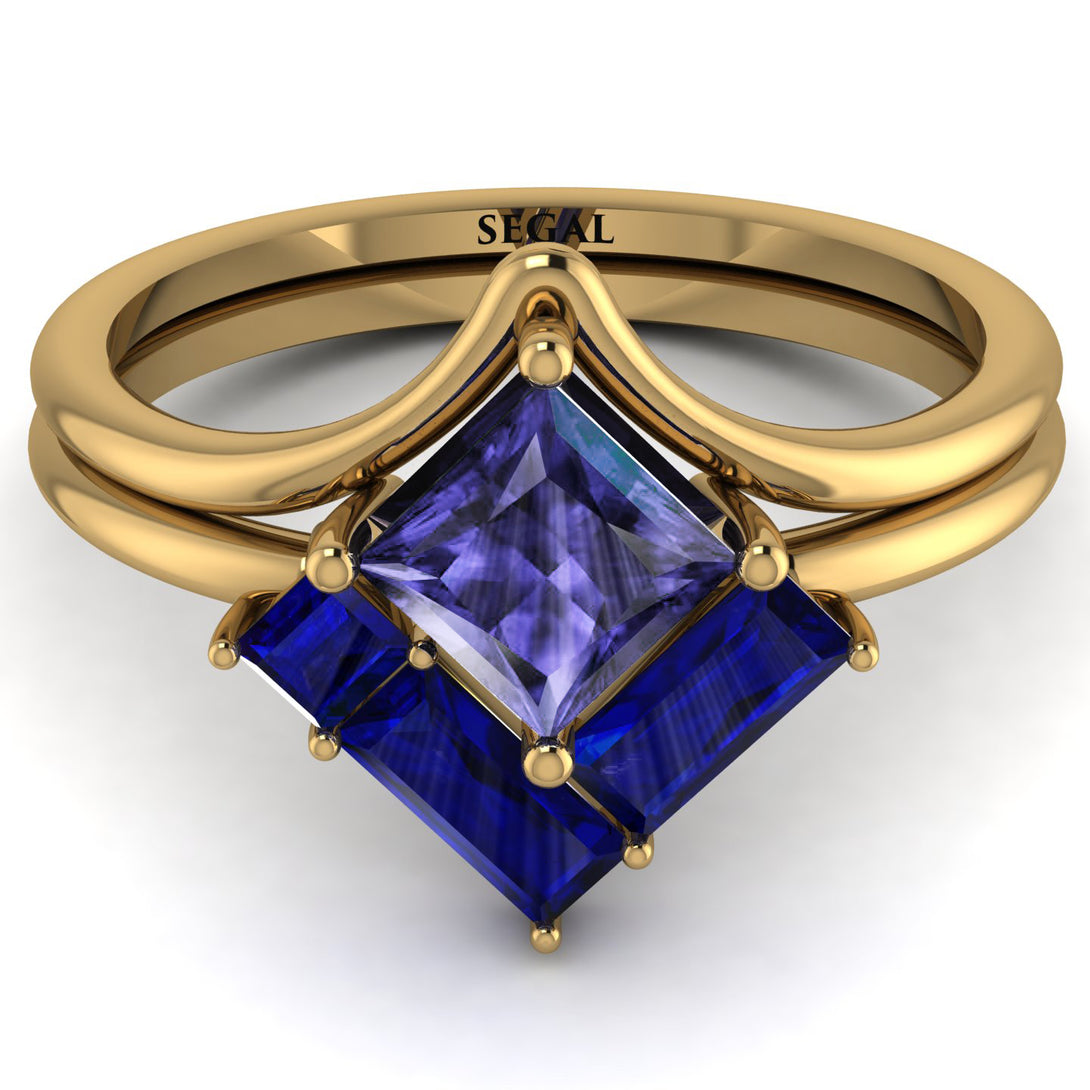 Stacking Princess Tanzanite Ring - Elise No. 213