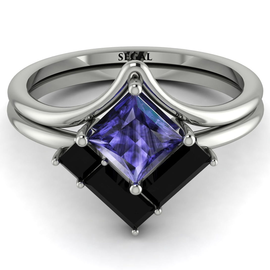 Stacking Princess Tanzanite Ring - Elise No. 209