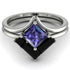 Stacking Princess Tanzanite Ring - Elise No. 209