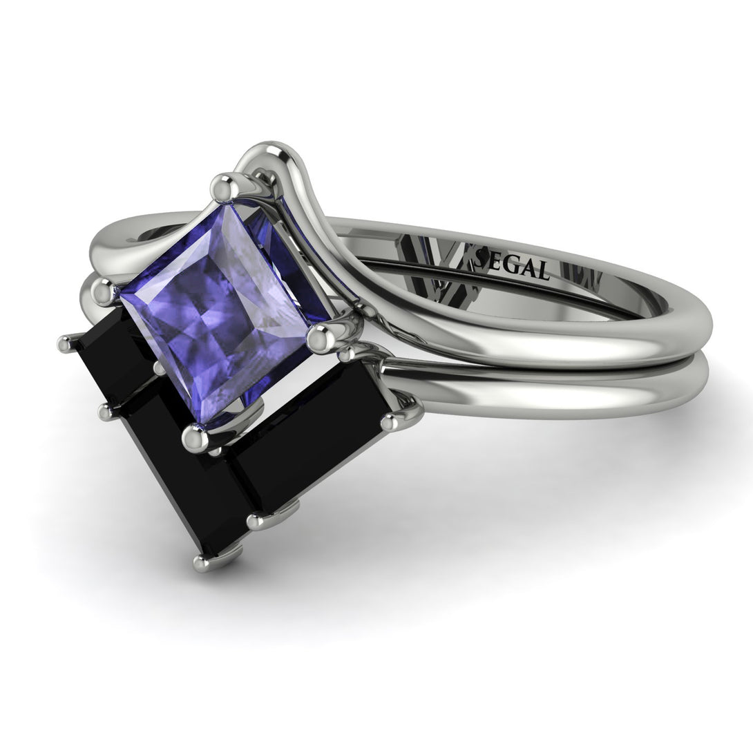 Stacking Princess Tanzanite Ring - Elise No. 209