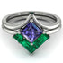 Stacking Princess Tanzanite Ring - Elise No. 206