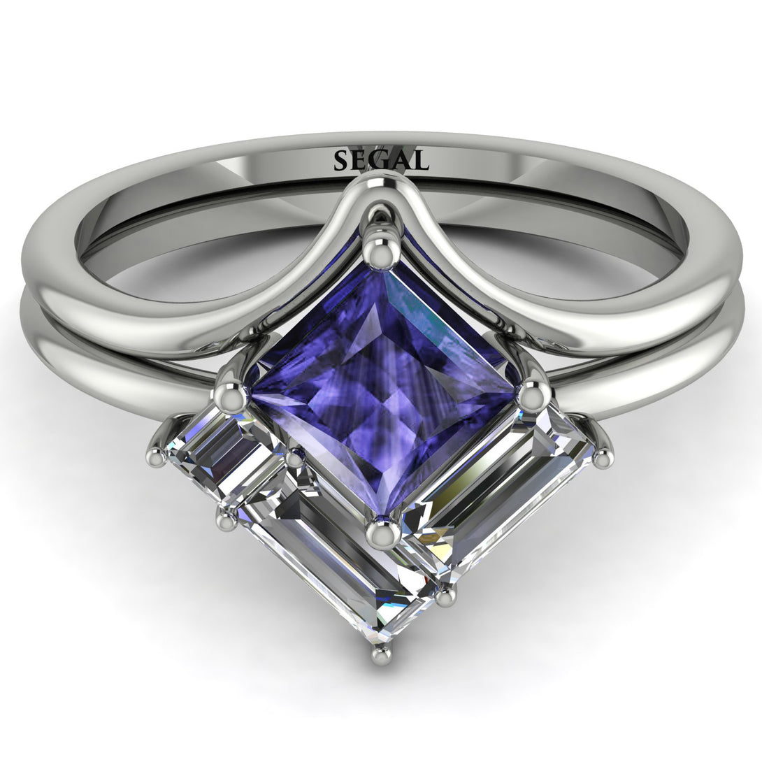 Stacking Princess Tanzanite Ring - Elise No. 203