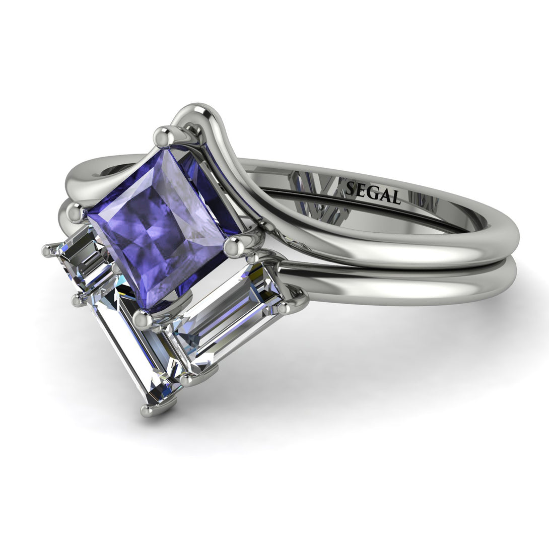 Stacking Princess Tanzanite Ring - Elise No. 203