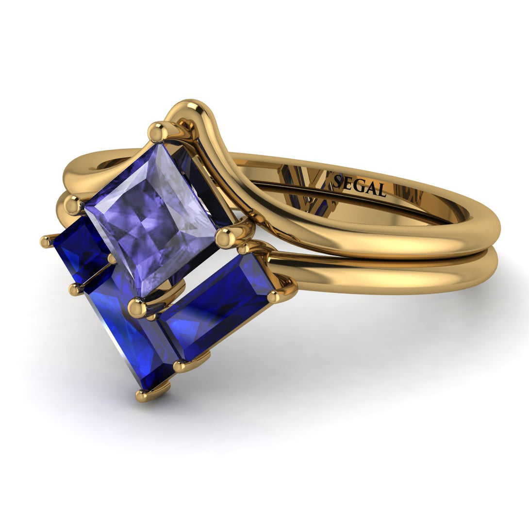 Stacking Princess Tanzanite Ring - Elise No. 213