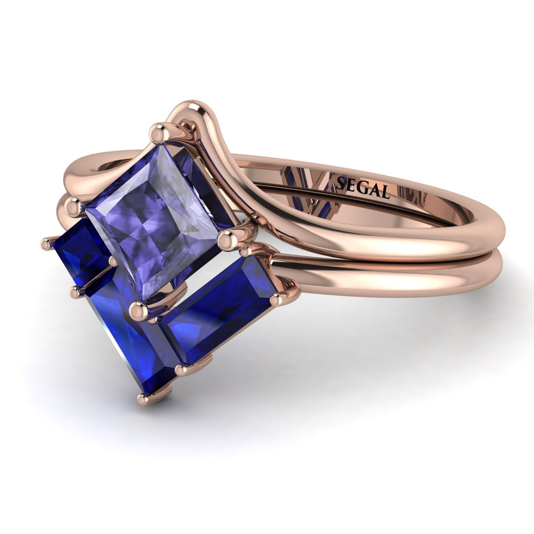 Stacking Princess Tanzanite Ring - Elise No. 214