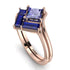 Stacking Princess Tanzanite Ring - Elise No. 214