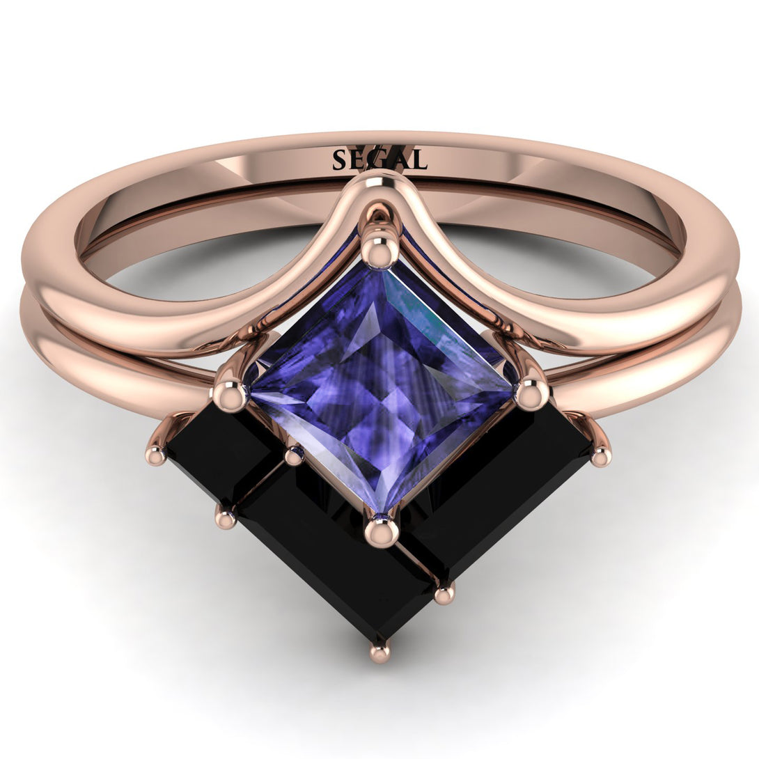 Stacking Princess Tanzanite Ring - Elise No. 208