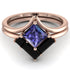 Stacking Princess Tanzanite Ring - Elise No. 208