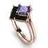 Stacking Princess Tanzanite Ring - Elise No. 208