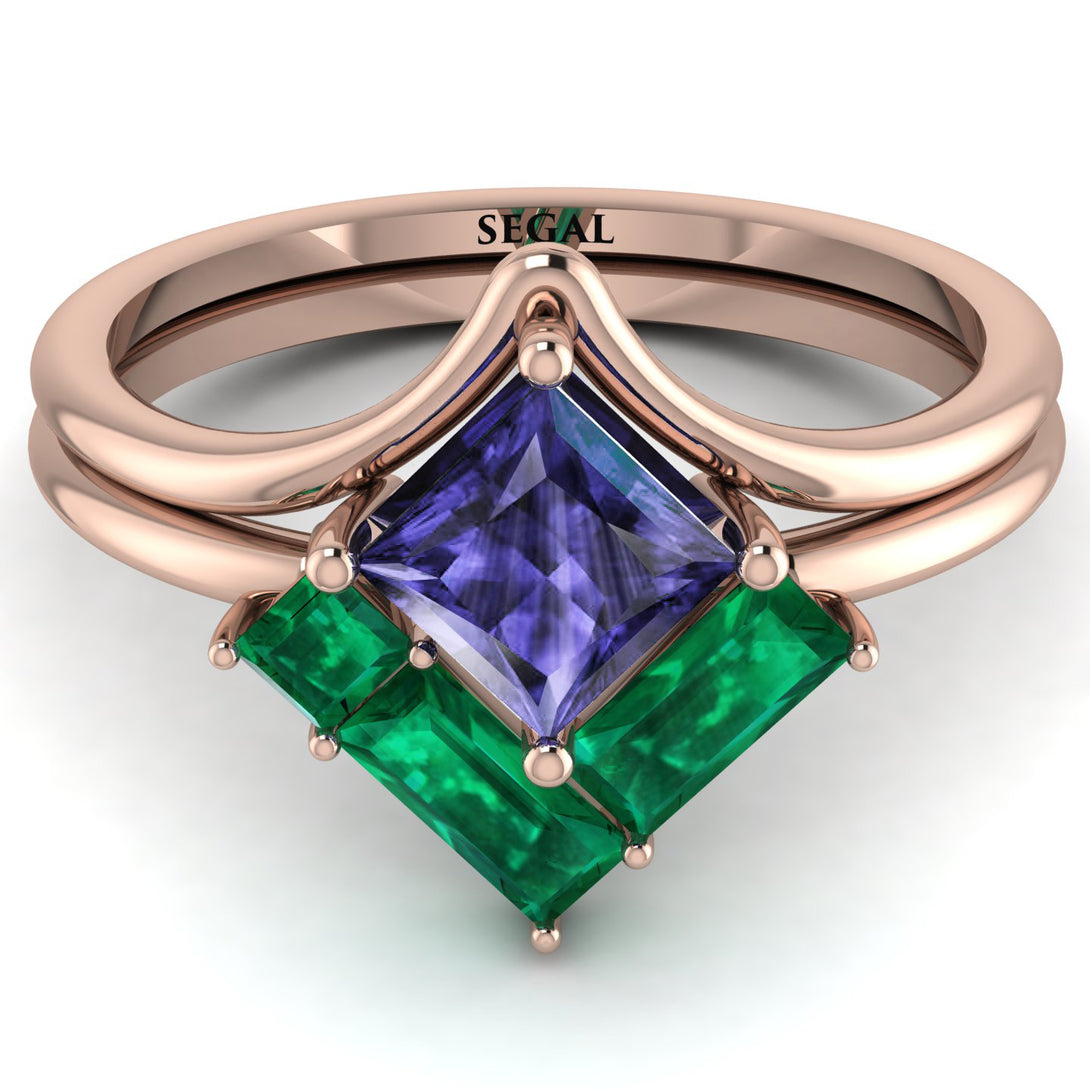 Stacking Princess Tanzanite Ring - Elise No. 205