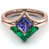 Stacking Princess Tanzanite Ring - Elise No. 205