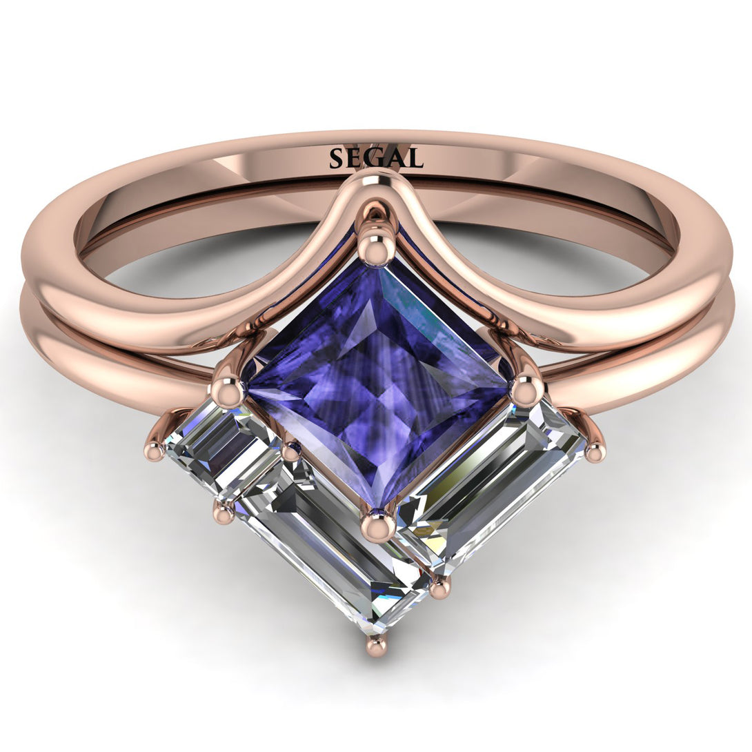 Stacking Princess Tanzanite Ring - Elise No. 202