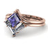 Stacking Princess Tanzanite Ring - Elise No. 202