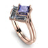 Stacking Princess Tanzanite Ring - Elise No. 202