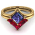 Stacking Princess Tanzanite Ring - Elise No. 210