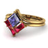 Stacking Princess Tanzanite Ring - Elise No. 210
