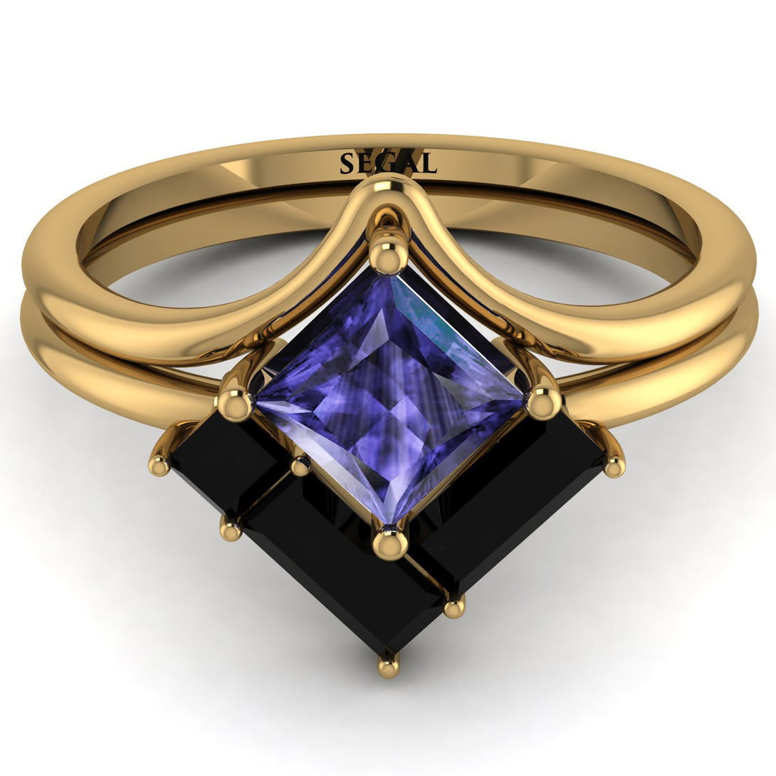 Stacking Princess Tanzanite Ring - Elise No. 207