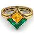 Stacking Princess Yellow Diamond Ring - Elise No. 1004