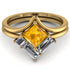 Stacking Princess Yellow Diamond Ring - Elise No. 1001