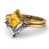 Stacking Princess Yellow Diamond Ring - Elise No. 1001 image 2